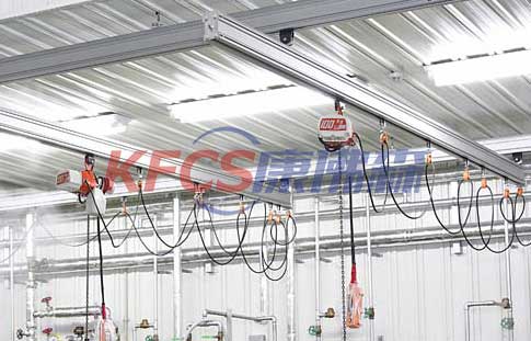 Application of KBK aluminum rail light-duty clean room crane in dust-free workshop