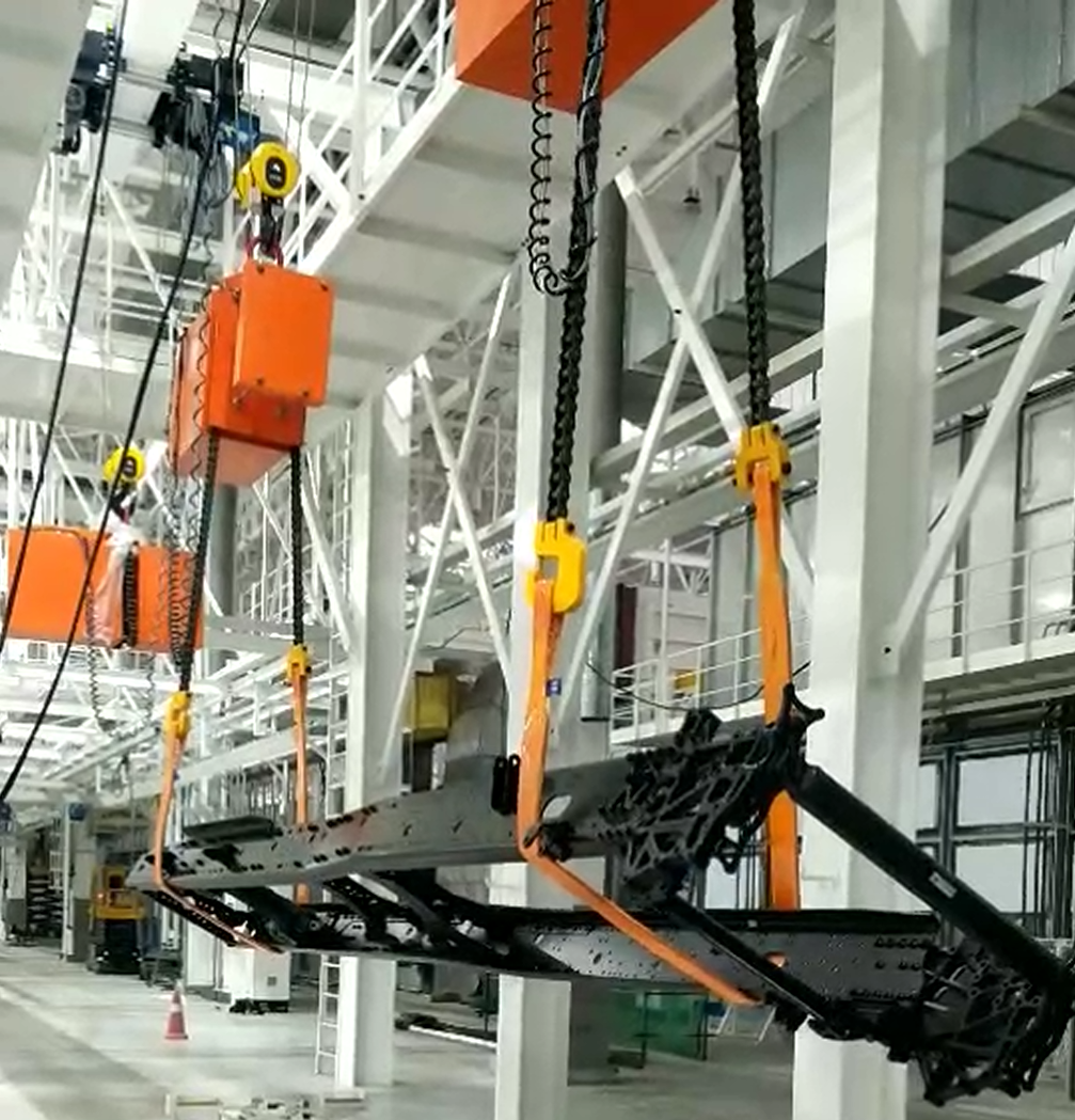 Application of load turning device in automobile production line