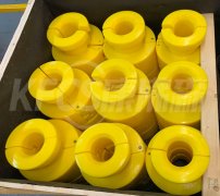 Polyurethane cable protection sleeves with marine protect solution