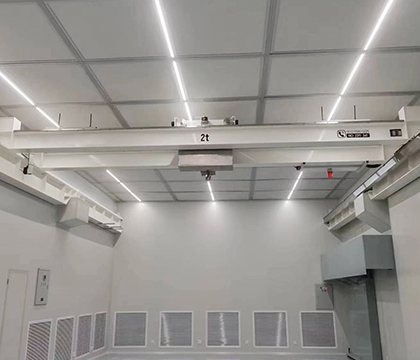 Double Girder Cleanroom Cranes Enhance Thin Film PV Production