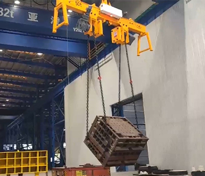Moulding Boxes Load Turning Device in Foundry Industry