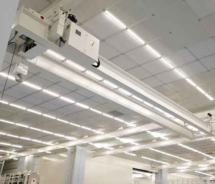 microbiology lab overhead crane