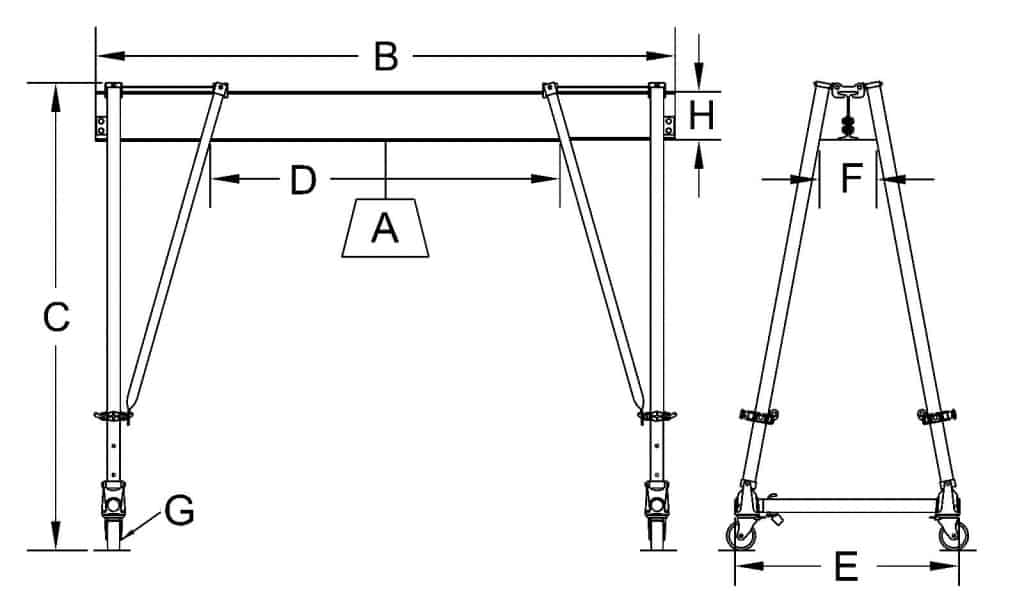 Small gantry crane